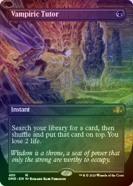 人気のクリスマスアイテムがいっぱい！ FOIL】【英】吸血の教示者/Vampiric Tutor[黒MR]【DMR マジック：ザ・ギャザリング