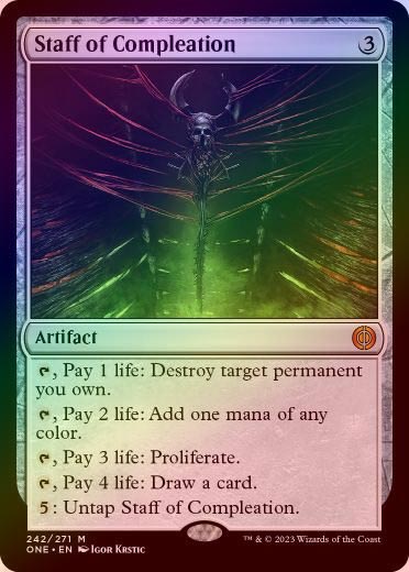 FOIL】【英】完全化の杖/Staff of Compleation[無色MR]【ONE