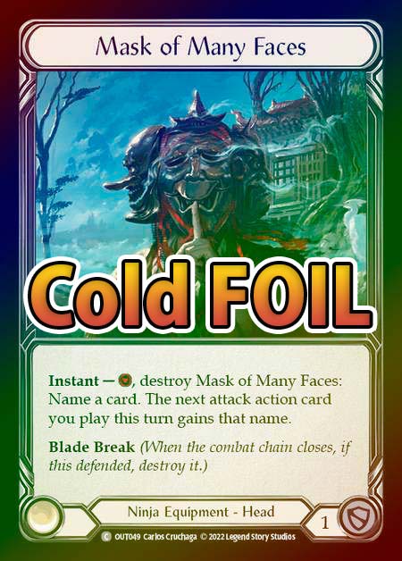 Cold Foil》[Ninja]Mask of Many Faces [C]《OUT》 | Flesh and Blood