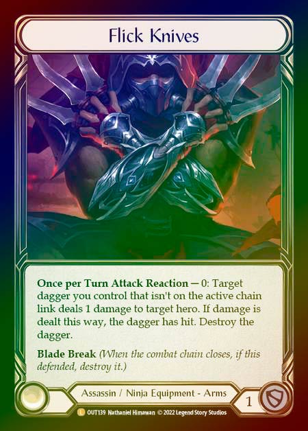 ��Rainbow Foil��[Assassin / Ninja]Flick Knives [L]��OUT��