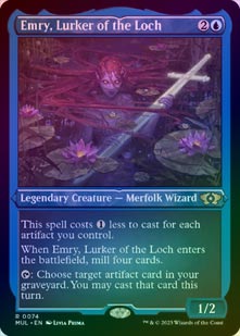 湖に潜む者、エムリー 拡張FOILサインド エッチングFOIL】【英】湖に潜む者、エムリー/Emry, Lurker of the