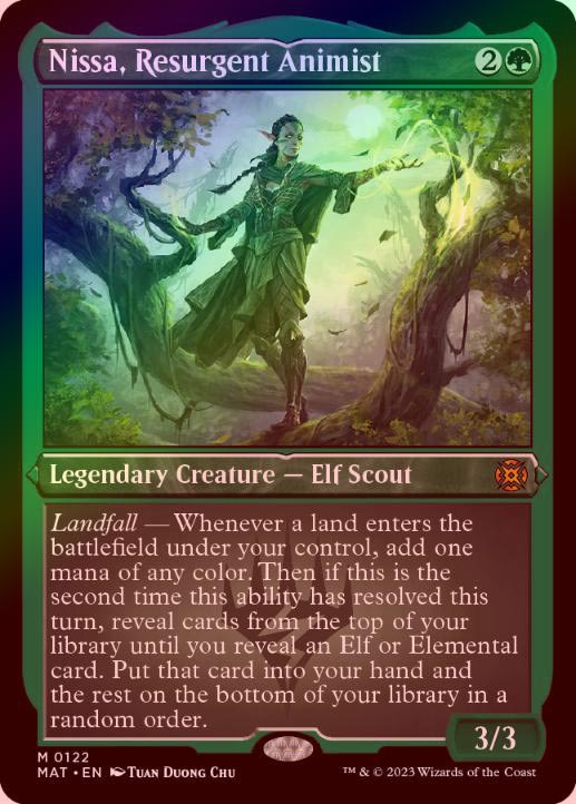 MTG 復活した精霊信者、ニッサ エッチングfoil 4枚セット エッチングFOIL】【英】復活した精霊信者、ニッサ/Nissa