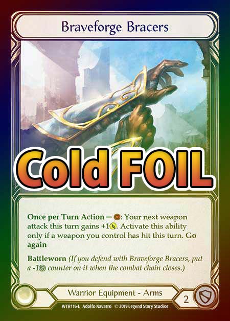 Braveforge Bracers プロモ　Cold Foil Braveforge Bracers プロモCold Foil