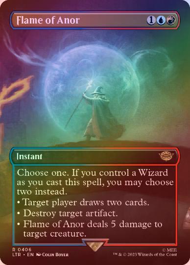 アノールの焔　英4枚 FOIL】【英】アノールの焔/Flame of Anor[多色R]【LTR】[ボーダーレス