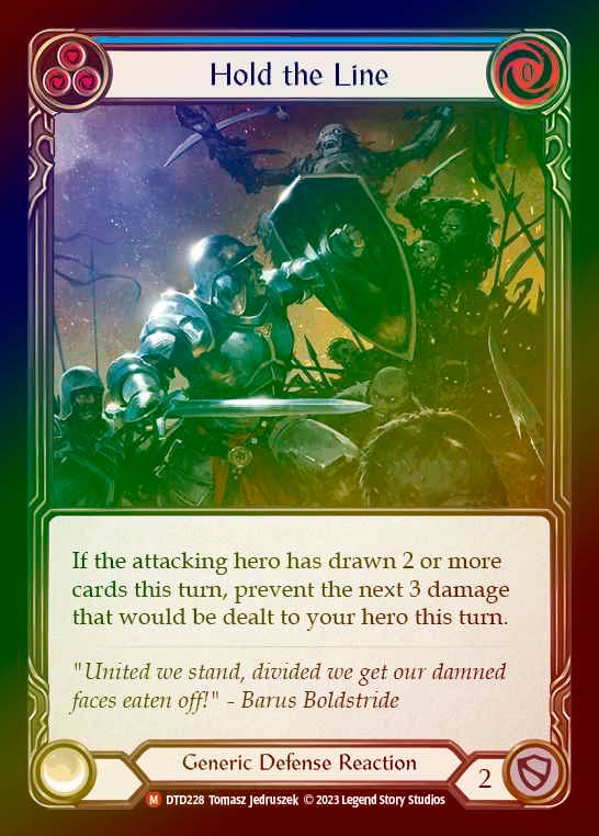 Rainbow Foil》[Generic]Hold the Line [M]《DTD》 | Flesh and Blood