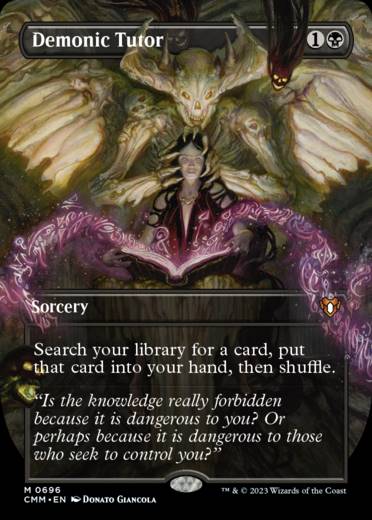 英】悪魔の教示者/Demonic Tutor[黒MR]【CMM】[ボーダーレス] | モダン 