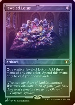 宝石の睡蓮 英語版 エッチングfoil MTG 統率者マスターズ 英語版 宝石の睡蓮 Jeweled Lotus