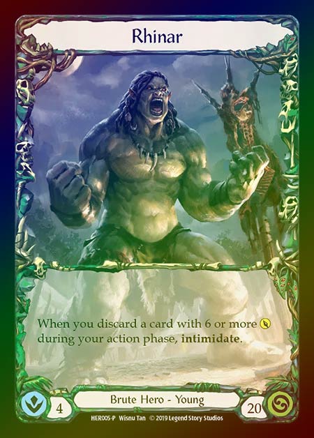 Rainbow Foil》[Brute]Rhinar [P]《プロモ版》 | Flesh and Blood