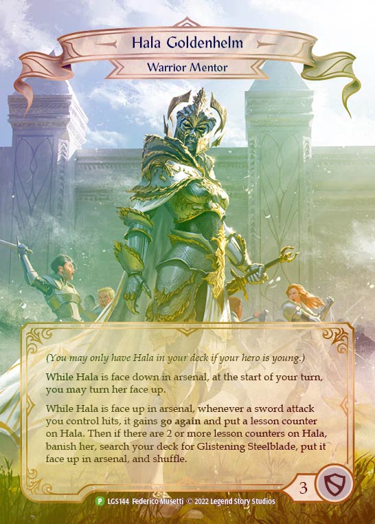 Rainbow Foil》[Warrior Mentor]Hala Goldenhelm[P]《プロモ版