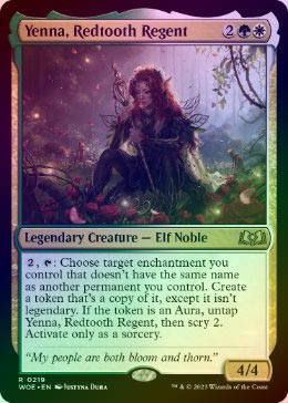 FOIL】【英】赤歯の執政、イェナ/Yenna, Redtooth Regent[多色R]【WOE