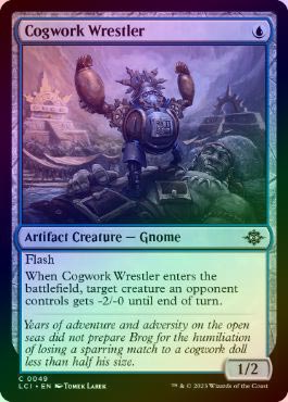 FOIL】【英】歯車式闘士/Cogwork Wrestler[青C]【LCI