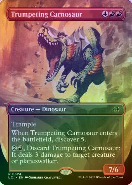 FOIL】【英】嘶くカルノサウルス/Trumpeting Carnosaur[赤R]【LCI 