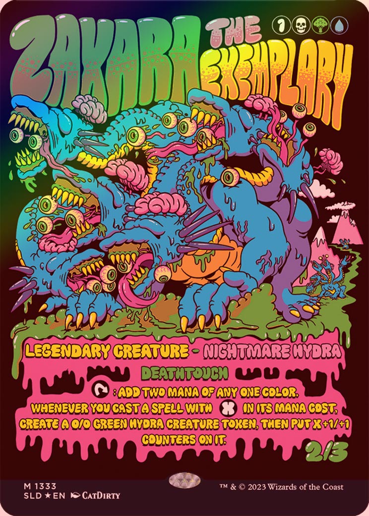 英】【Foil】警告となるもの、ザクサラ/Zaxara, the Exemplary[多色P