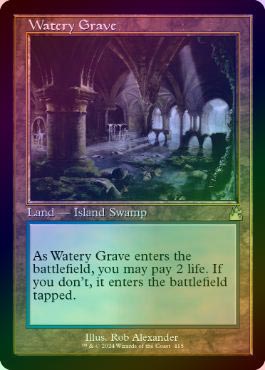 FOIL】【英】湿った墓/Watery Grave[土地R]【RVR】[旧枠