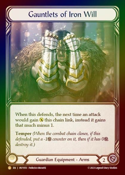 ��Rainbow Foil��[Guardian]Gauntlets of Iron Will[L]��HVY��
