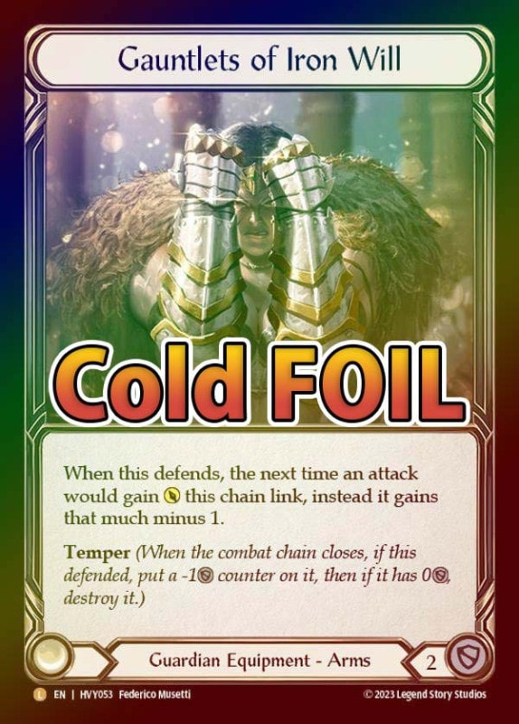 ��Cold Foil��[Guardian]Gauntlets of Iron Will[L]��HVY��