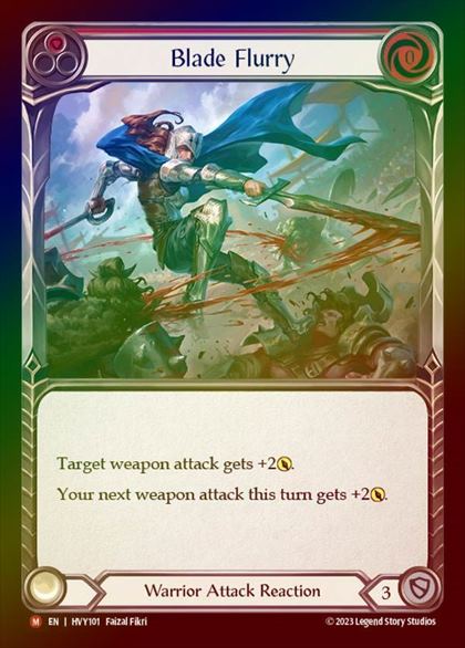 Rainbow Foil》[Warrior]Blade Flurry[M]《HVY》 | Flesh and Blood