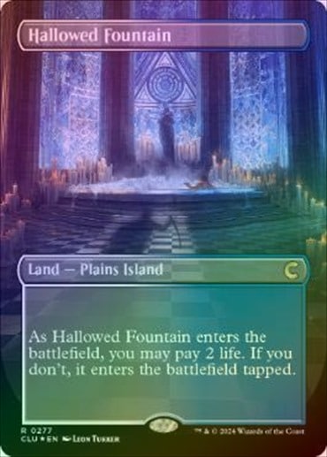 FOIL】【英】神聖なる泉/Hallowed Fountain[土地R]【CLU】[ボーダー 