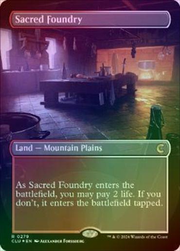 FOIL】【英】聖なる鋳造所/Sacred Foundry[土地R]【CLU】[ボーダーレス 