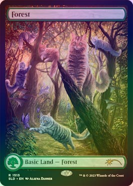 FOIL】【英】森/Forest[No.1515][土地P]【SLD】[Secret Lair