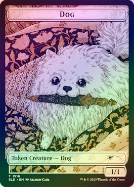FOIL】【英】犬・猫トークン/ Dog Cat Token[No.1516][白・緑P]【SLD