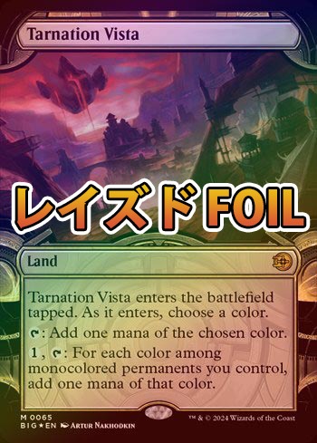 破滅の眺望/Tarnation Vista　レイズド foil 英語 レイズドFOIL】【英】破滅の眺望/Tarnation Vista[土地MR]【BIG