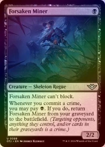 FOIL】【英】見捨てられた鉱夫/Forsaken Miner[黒U]【OTJ
