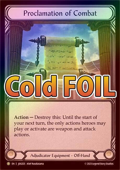 Cold Foil》[Adjudicator]Proclamation of Combat [P]《プロモ版