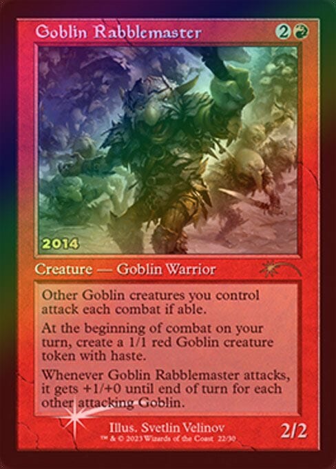 FOIL】【英】ゴブリンの熟練扇動者/Goblin Rabblemaster[赤P]【30周年