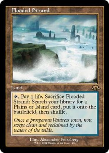 MTG 溢れかえる岸辺　旧枠 英】溢れかえる岸辺/Flooded Strand[土地R]【MH3】[旧枠