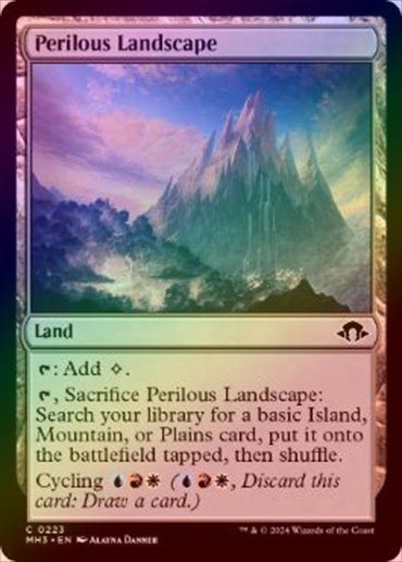 ☆SALE☆【FOIL】【英】危険地帯/Perilous Landscape[土地C]【MH3