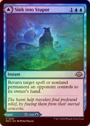 MTG　朦朧への没入 foil 英語版　4枚セット FOIL】【英】朦朧への没入/Sink into Stupor[青U]【MH3