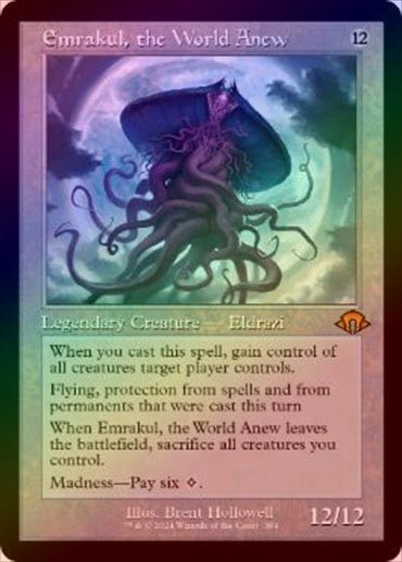 再誕世界、エムラクール 旧枠foilx2 FOIL] 再誕世界、エムラクール/Emrakul, the World Anew (旧枠