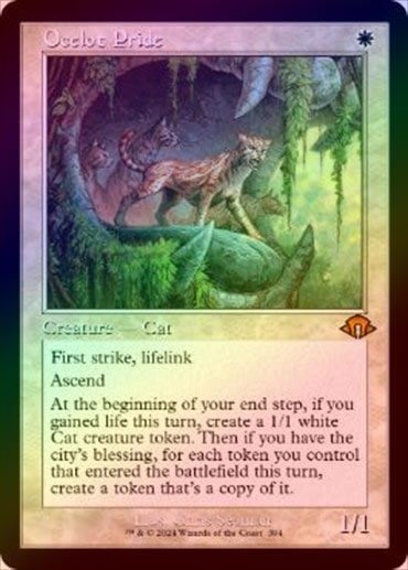 オセロットの群れ/OCELOT PRIDE(旧枠FOIL) FOIL)(旧枠仕様)オセロットの群れ/Ocelot Pride《日本語》【MH3】