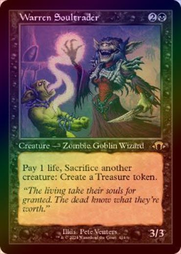 旧枠　巣穴の魂商人　日FOIL4枚 FOIL】【英】巣穴の魂商人/Warren Soultrader[黒R]【MH3】[旧枠