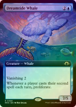 【ご確認用】MH3 プレリリースfoil 夢潮の鯨a 日本語 1枚 MTG FOIL】【英】夢潮の鯨/Dreamtide Whale[青R]【MH3】[拡張アート