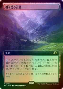 MTG 樹木茂る山麓　foil FOIL】【日】樹木茂る山麓/Wooded Foothills[土地R]【MH3】[拡張