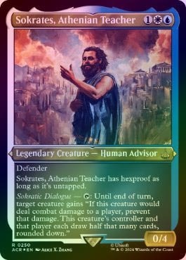 MTG アサシンクリード アテナイの教師、ソクラテス シリアルナンバー FOIL MTG x アサシン クリード】 《アテナイの教師、ソクラテス》