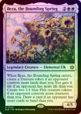 FOIL】【英】跳ねる春、ベーザ/Beza, the Bounding Spring[白MR]【BLB