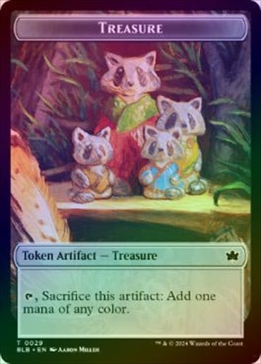 FOIL】【英】宝物トークン/Treasure Token[無色T]【BLB