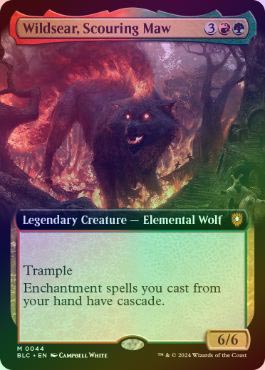 FOIL】【英】一掃する大口、猛焼/Wildsear, Scouring Maw[多色MR]【BLC