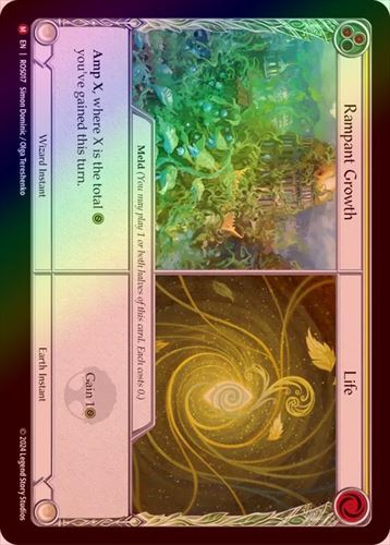 Rampant Growth//Life 蔓延//生命　【cold foil】 Rainbow Foil》《英》[大地・魔術師] 蔓延 || 生命/[Earth