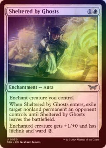 FOIL】【英】幽霊による庇護/Sheltered by Ghosts[白U]【DSK