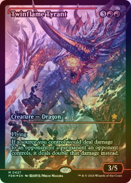 FOIL】【英】双炎の暴君/Twinflame Tyrant[赤MR]【FDN】[ジャパン