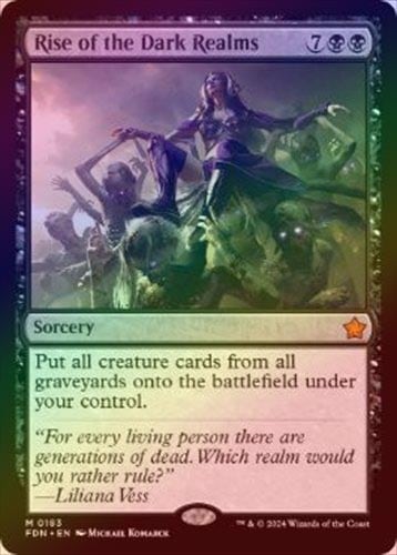 FOIL】【英】闇の領域の隆盛/Rise of the Dark Realms[黒MR]【FDN