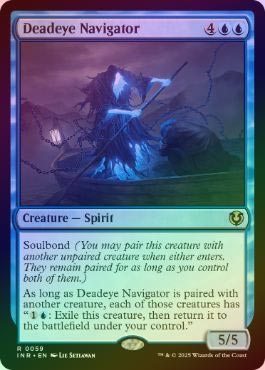 FOIL】【英】狙い澄ましの航海士/Deadeye Navigator[青R]【INR