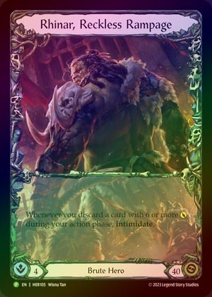 Rainbow Foill》[Brute]Rhinar, Reckless Rampage[P]《プロモ版