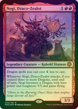 ○特価品○【FOIL】【英】ドラゴン狂、ノギー/Nogi, Draco-Zealot[赤R