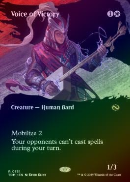 FOIL】【英】勝利の楽士/Voice of Victory[白R]【TDM】[ボーダーレス