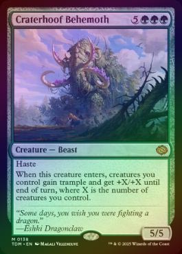 MTG 4枚 孔蹄のビヒモス 孔蹄のビヒモス (Craterhoof Behemoth) · Tarkir: Dragonstorm